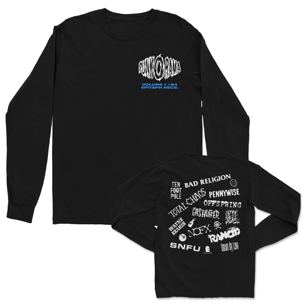Punk-O-Rama Vol. 1 Logos Long Sleeve (Black) – Epitaph Records