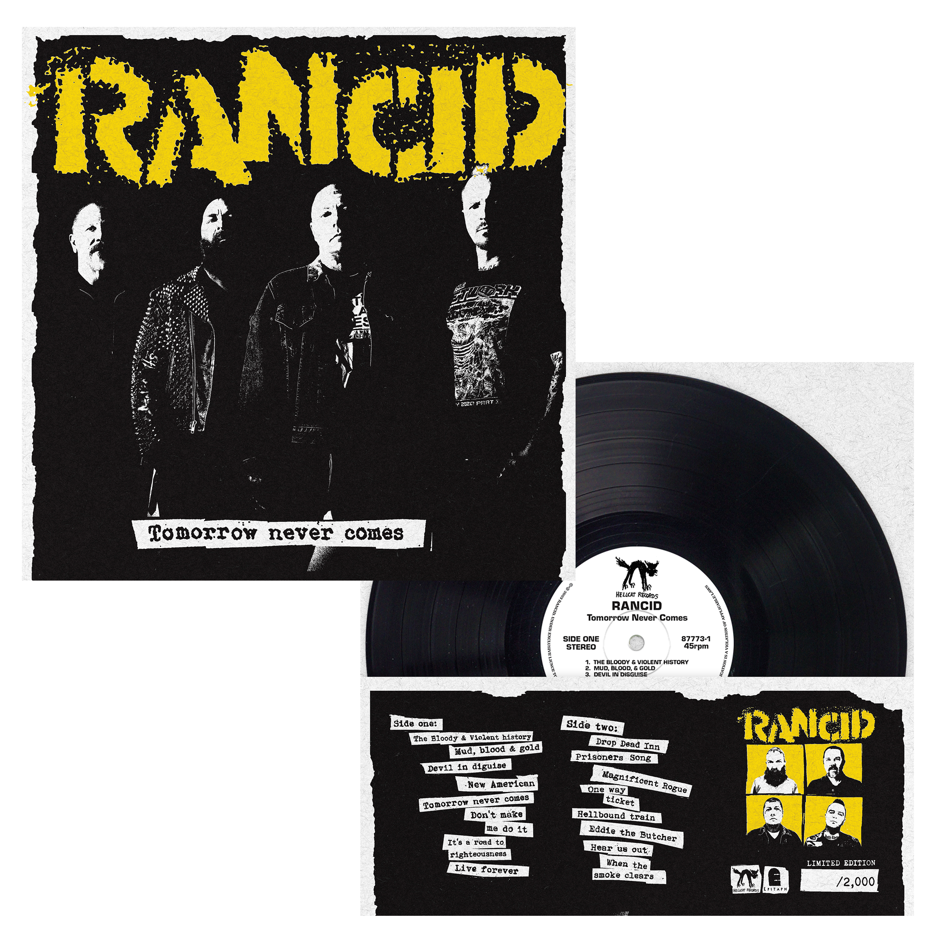 Tomorrow Never Comes Screen Printed Cover LP (Black) – Epitaph Records