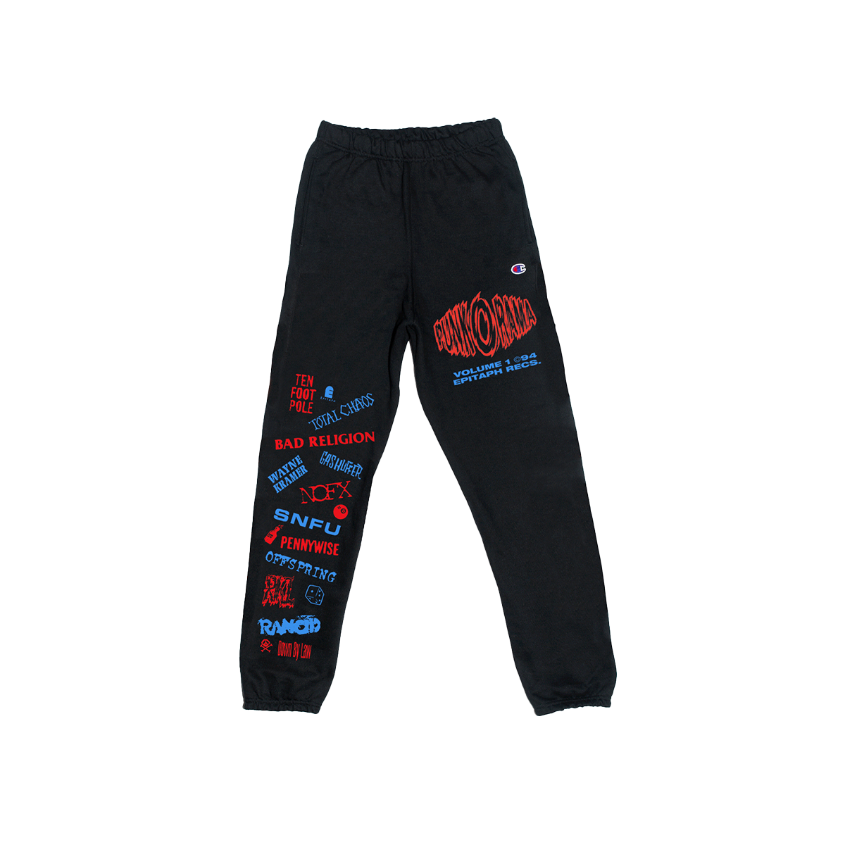 Punk-O-Rama Vol. 1 Logos Sweatpants (Black) – Epitaph Records