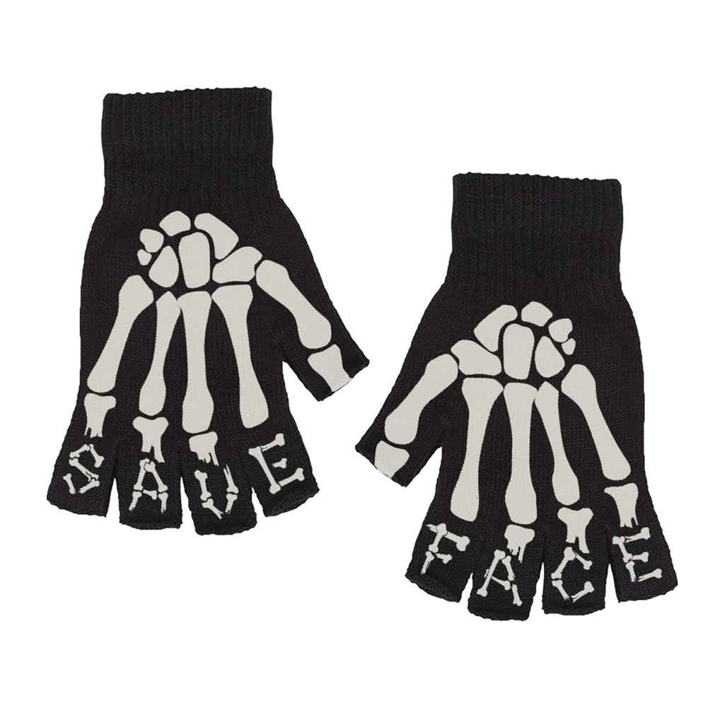 Skeleton Fingerless Gloves (Black) – Epitaph Records Skeleton Fingerless Gloves (Black) – Epitaph Records