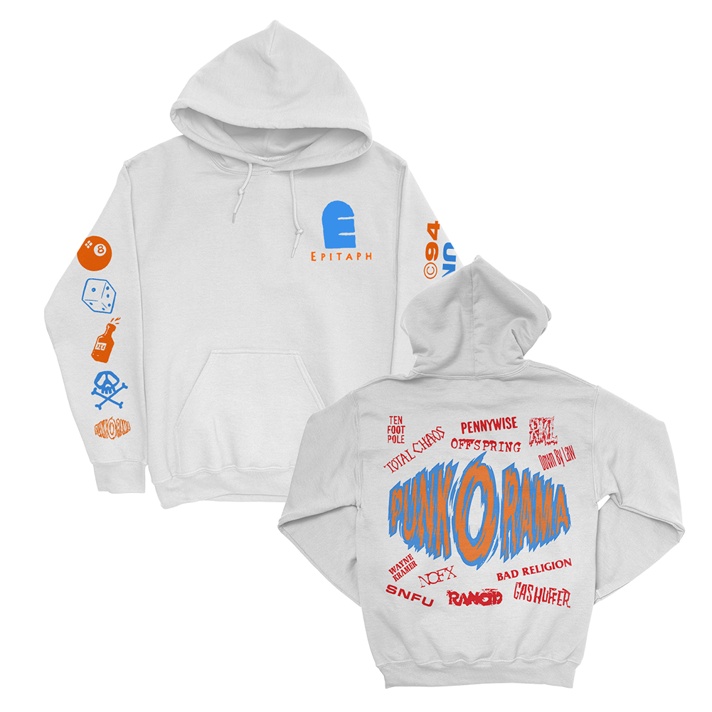 Punk-O-Rama Logo Pullover Hoodie (White) – Epitaph Records