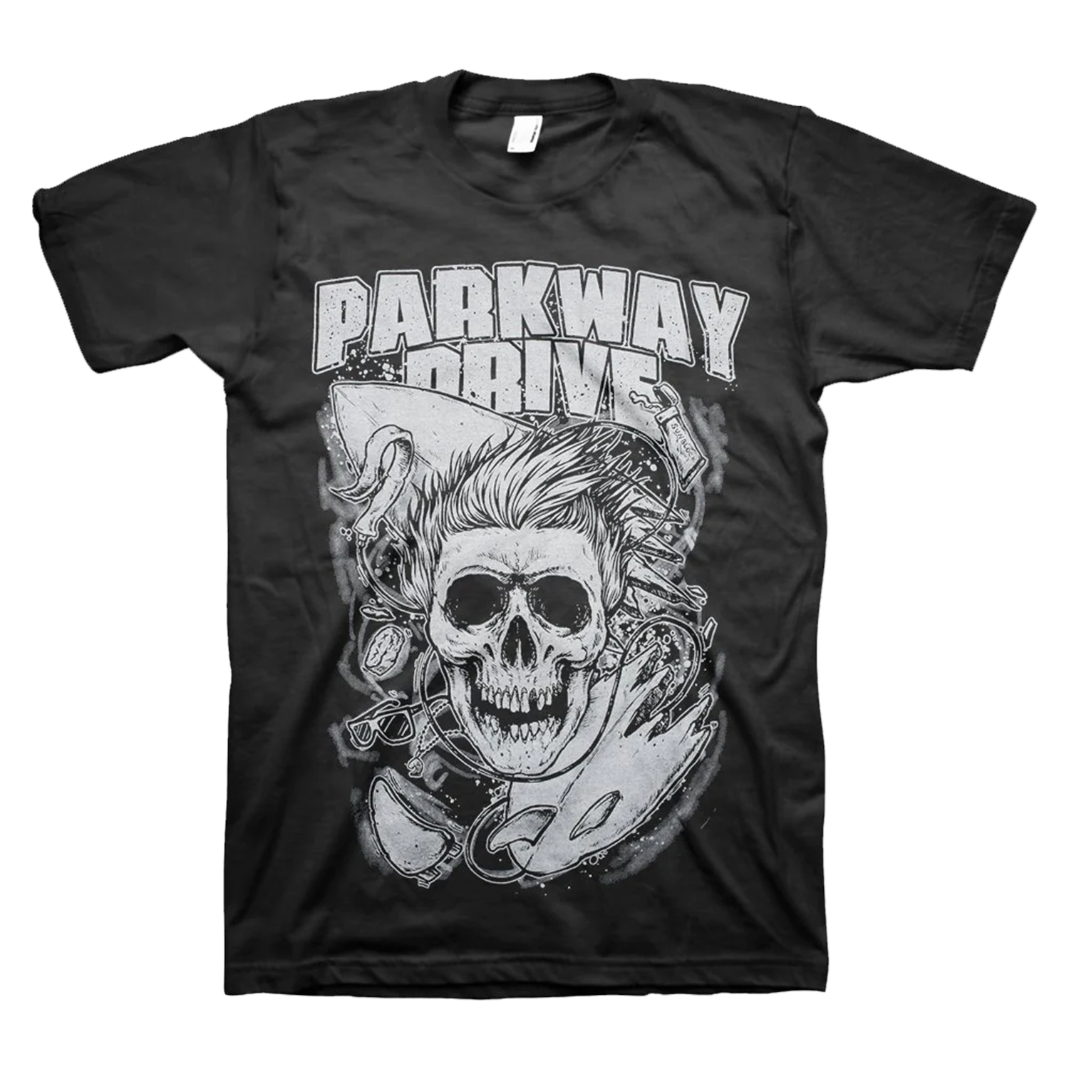 Surfer Skull T-Shirt (Black)
