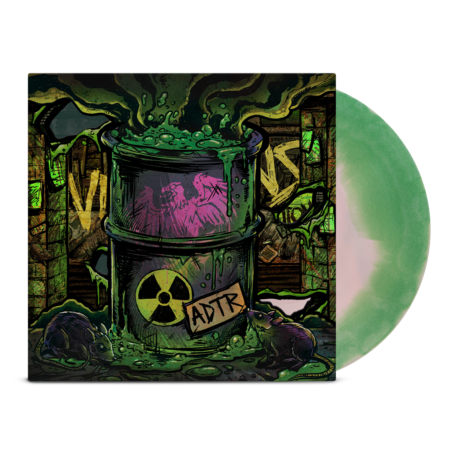 A Day To Remember - Bad Vibrations 10th Anniversary Edition LP (Pink & Green)