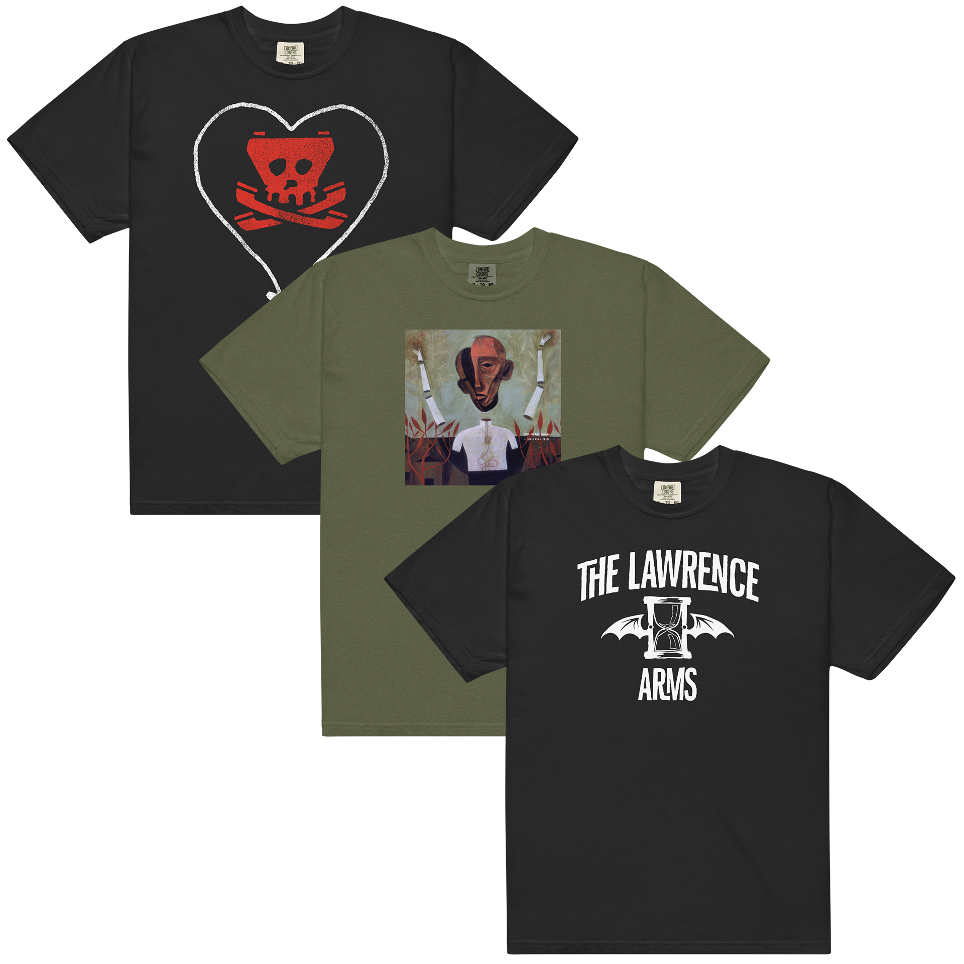 Alkaline Trio + Hot Water Music + The Lawrence Arms T-Shirt Bundle