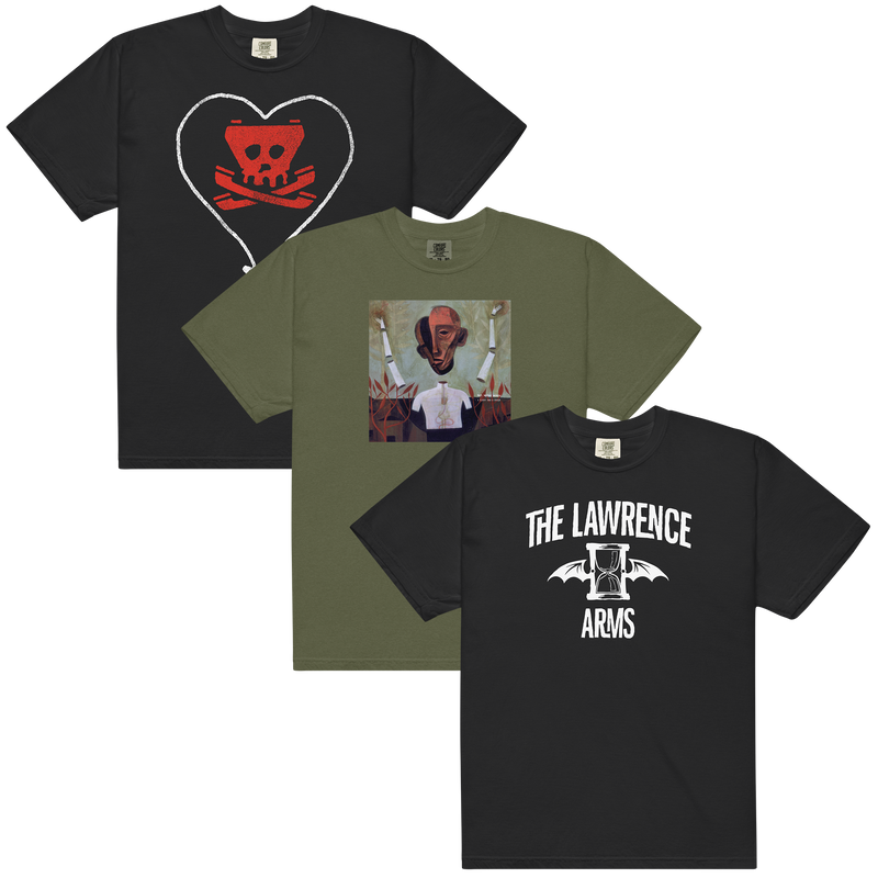 Alkaline Trio + Hot Water Music + The Lawrence Arms T-Shirt Bundle