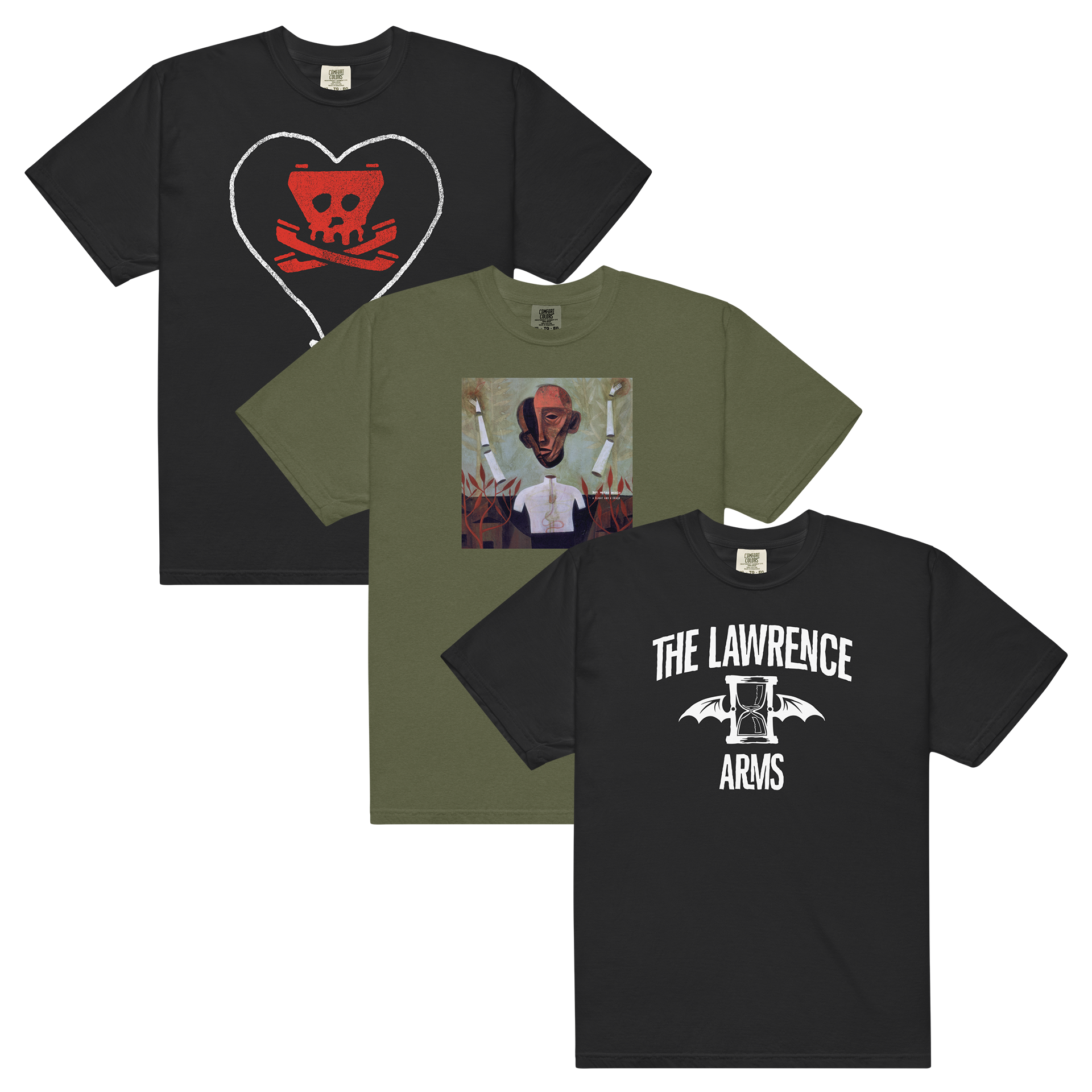 Alkaline Trio + Hot Water Music + The Lawrence Arms T-Shirt Bundle