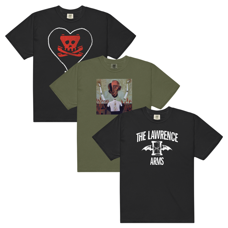 Alkaline Trio + Hot Water Music + The Lawrence Arms T-Shirt Bundle