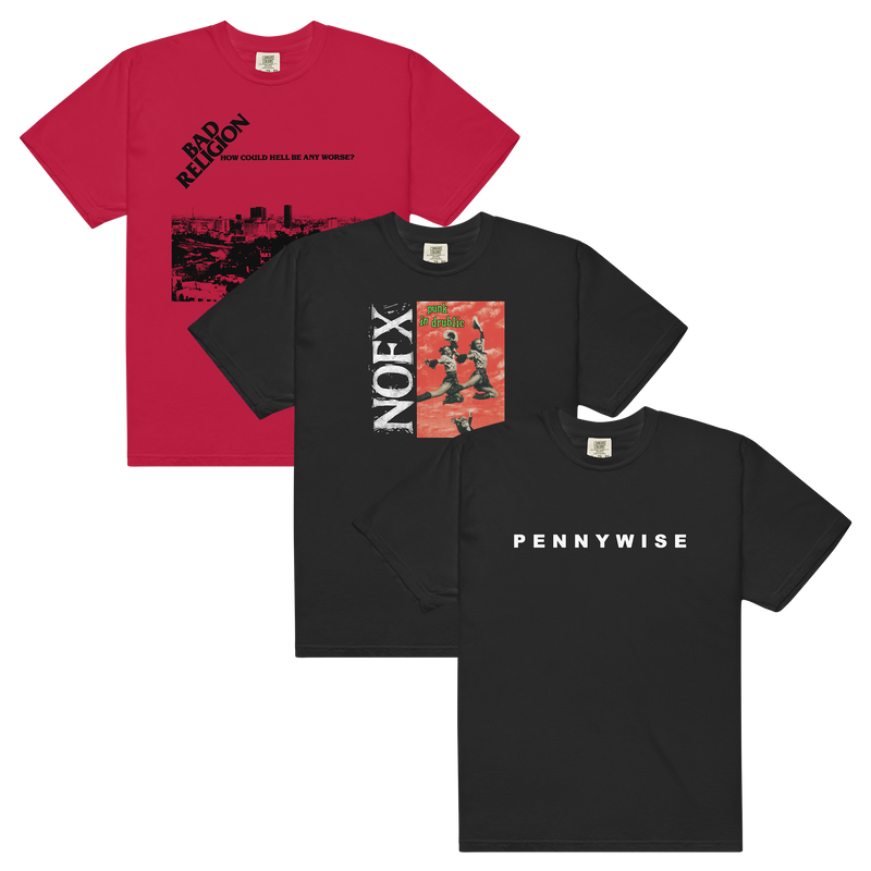 Bad Religion + NOFX + Pennywise T-Shirt Bundle