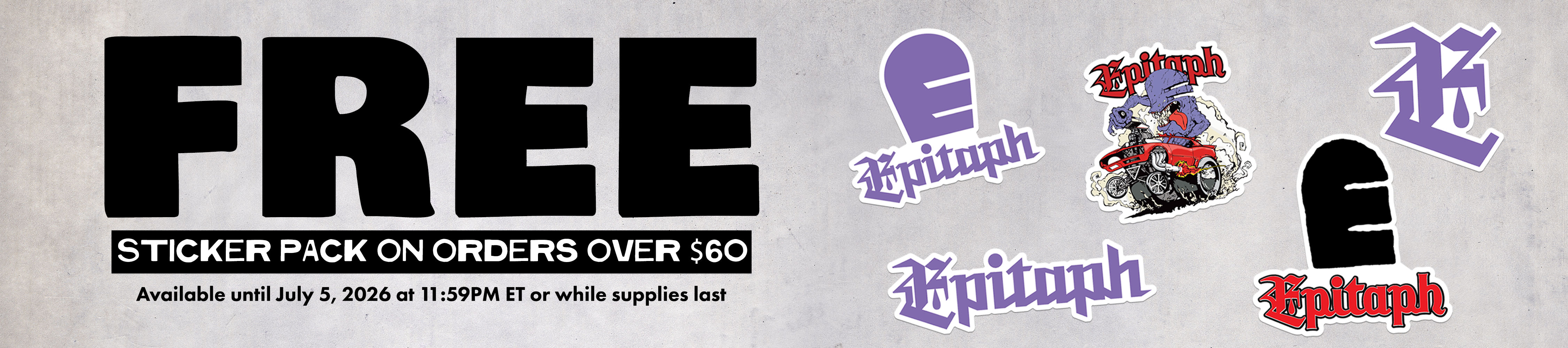 Free Sticker Pack desktop banner