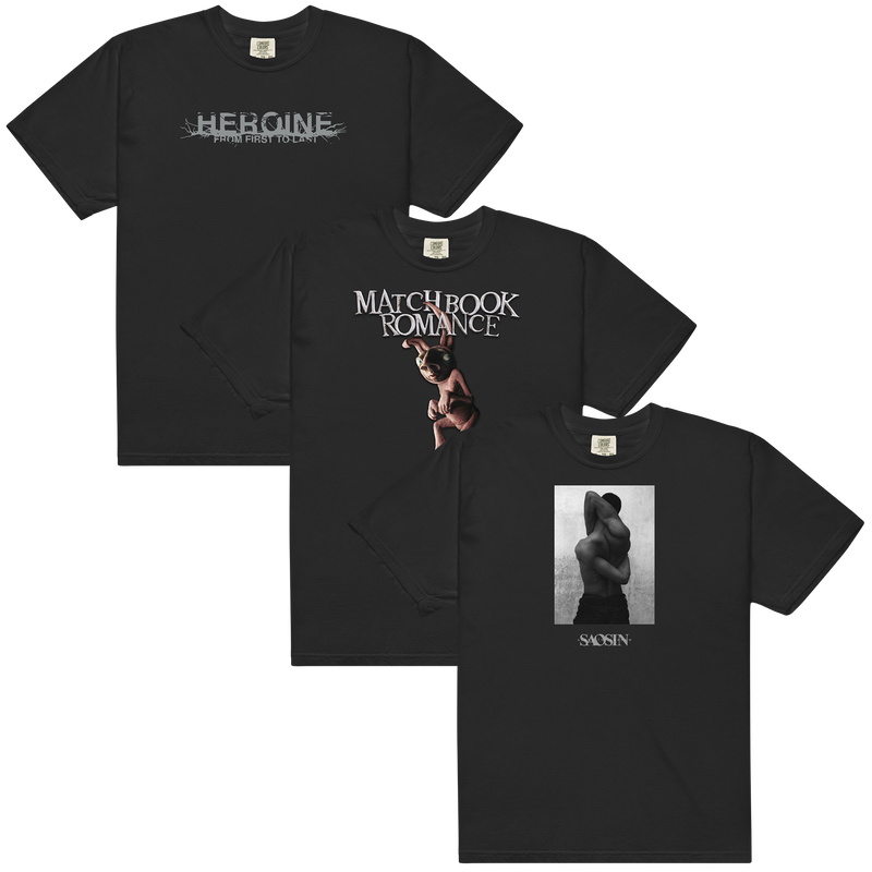 From First To Last + Matchbook Romance + Saosin T-Shirt Bundle