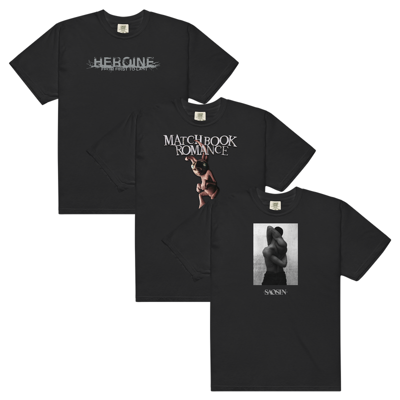 From First To Last + Matchbook Romance + Saosin T-Shirt Bundle