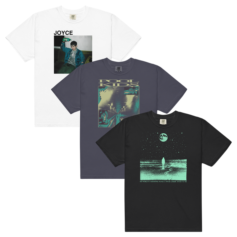 Joyce Manor + Pool Kids + The World Is A Beautiful Place & I Am No Longer Afraid To Die T-Shirt Bundle