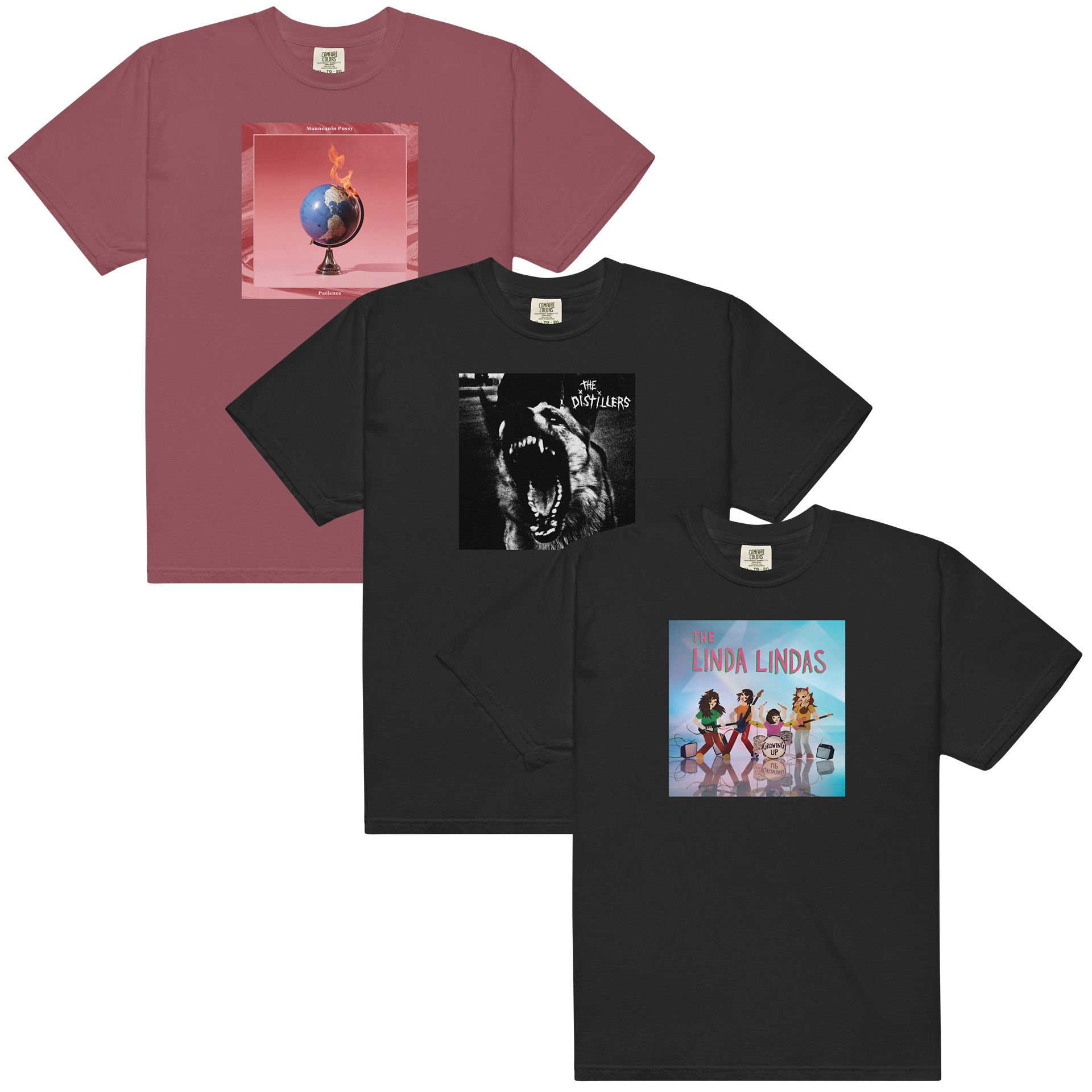 Mannequin Pussy + The Distillers + The Linda Lindas T-Shirt Bundle