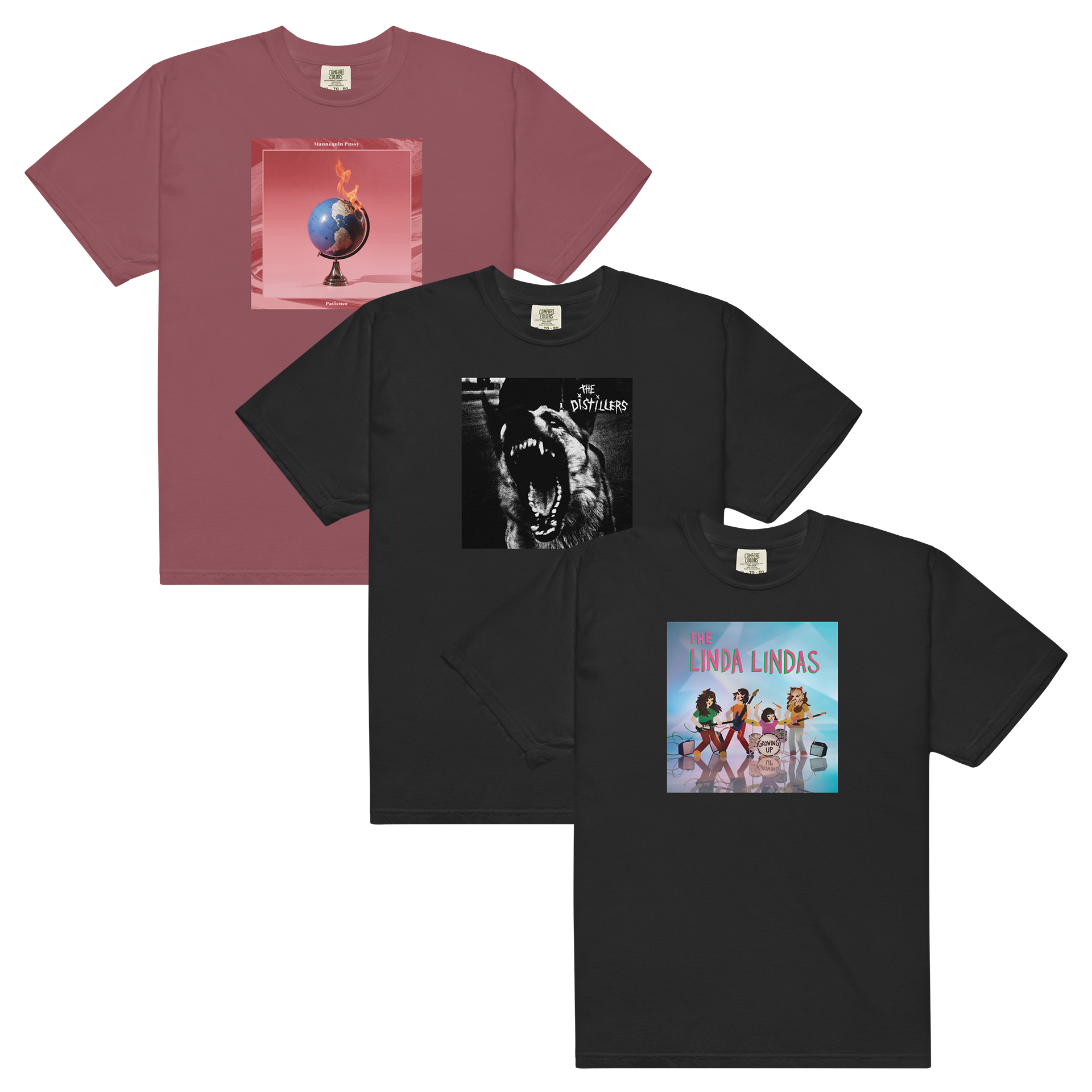 Mannequin Pussy + The Distillers + The Linda Lindas T-Shirt Bundle