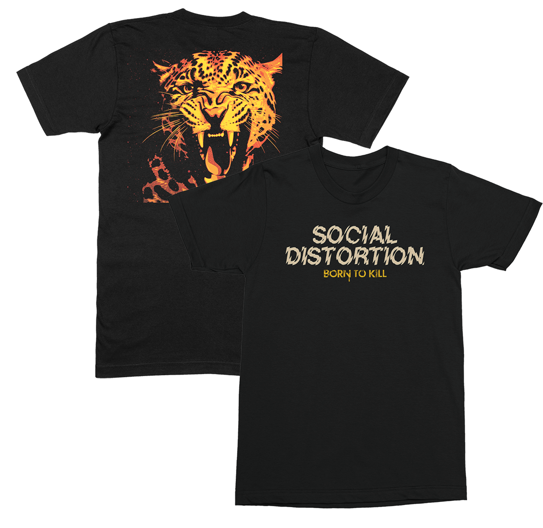 Leopard T-Shirt (Black) Front & Back