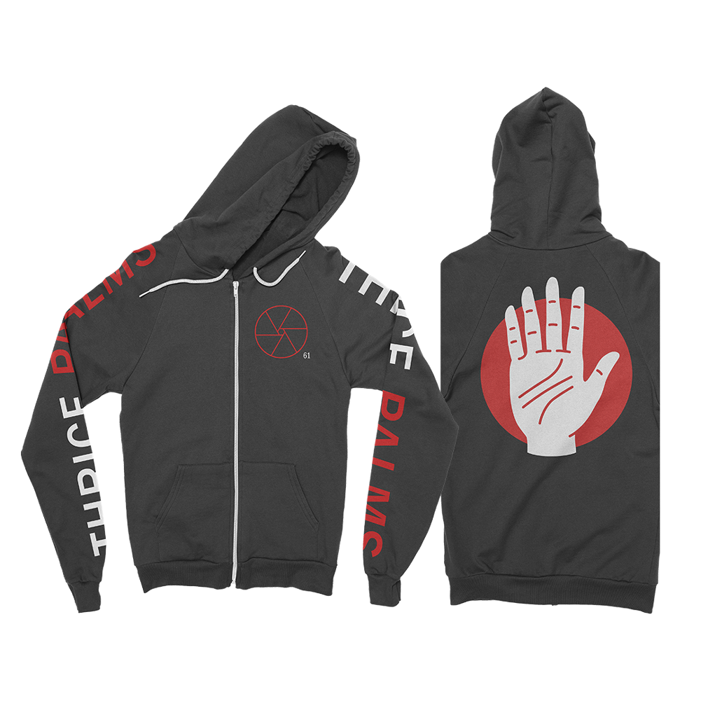 Palms Zip-Up Hoodie (Black)