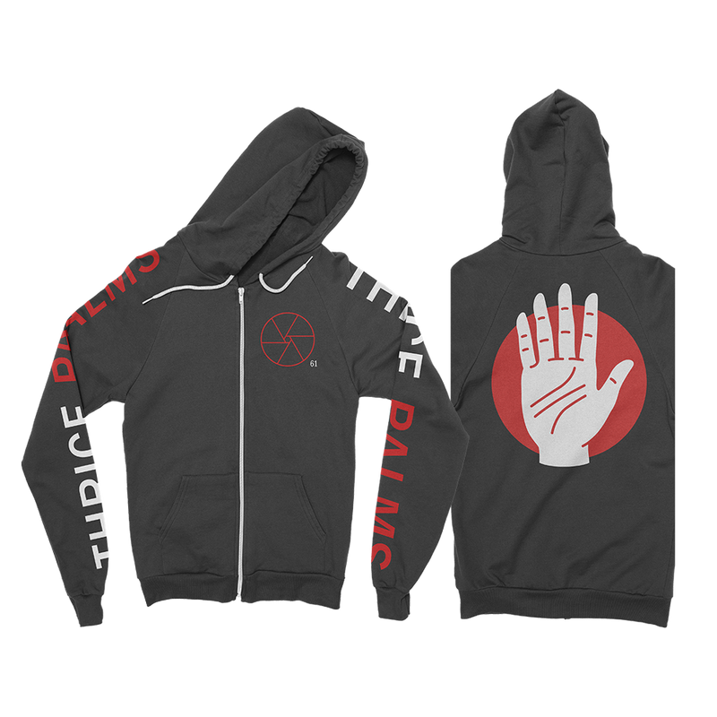 Palms Zip-Up Hoodie (Black)