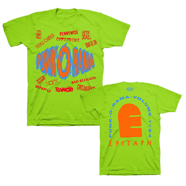 Punk-O-Rama POR Logo Tee (Lime Green) – Epitaph Records