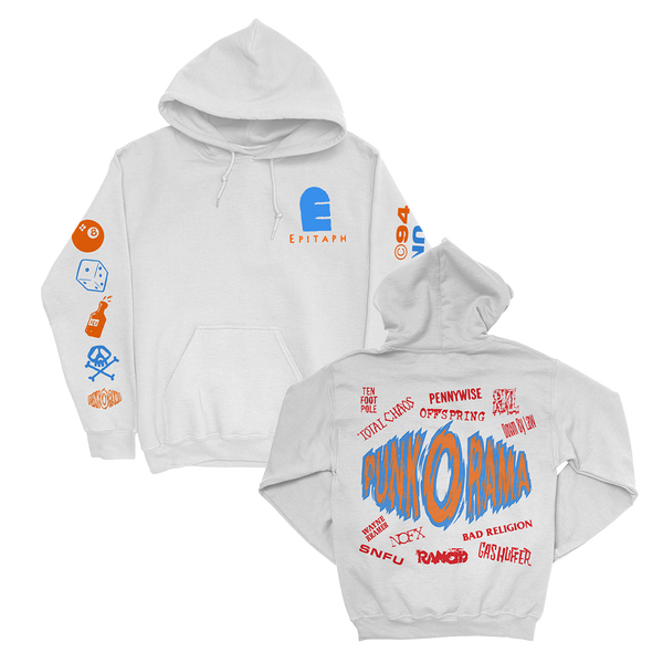 美品 オフホワイトHOODIE WITH PATCHES スウェット パーカー Punk-O-Rama Logo Pullover Hoodie (White) – Epitaph Records
