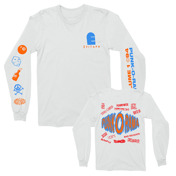 Punk-O-Rama Logo Long Sleeve (White) – Epitaph Records