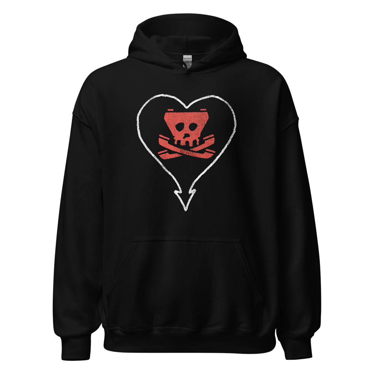 Heartskull Tone Hoodie (Black)